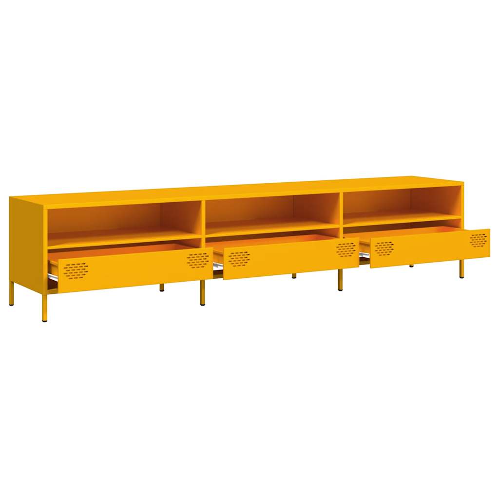 TV Cabinet Mustard Yellow 202x39x43.5 cm Cold-rolled Steel