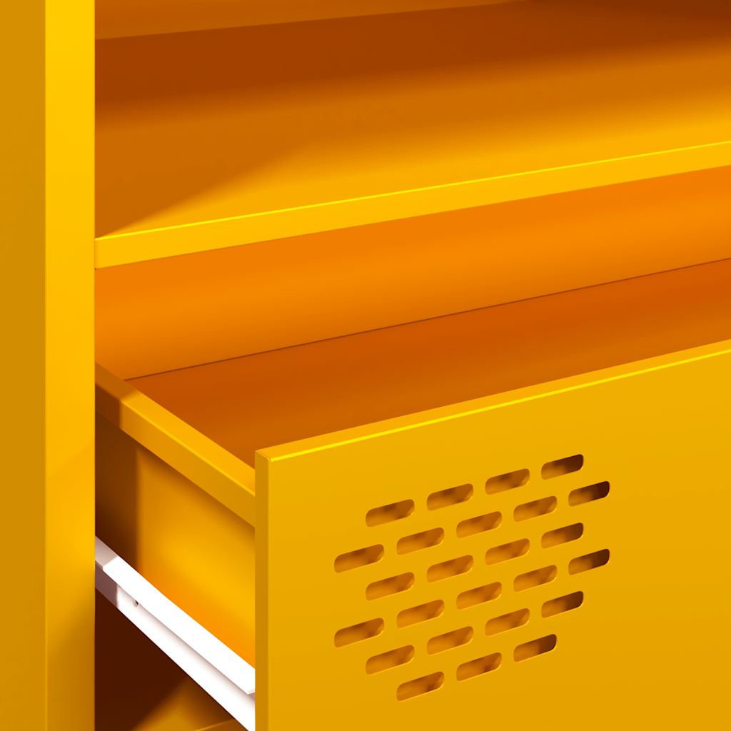 TV Cabinet Mustard Yellow 202x39x43.5 cm Cold-rolled Steel