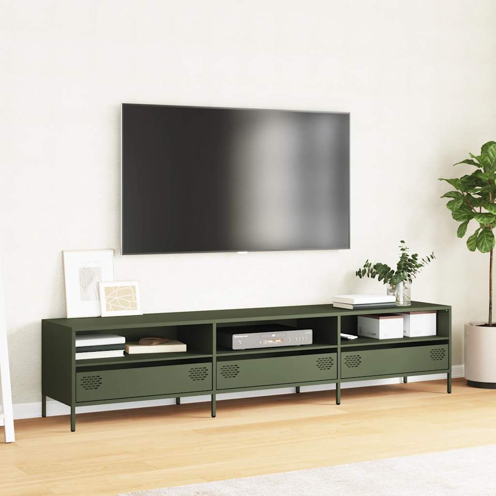 TV Cabinet Olive Green 202x39x43.5 cm Cold-rolled Steel