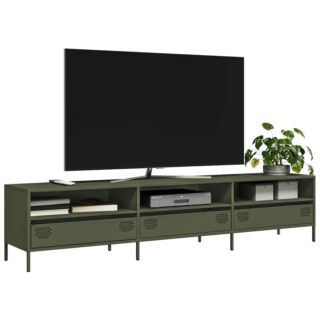 TV Cabinet Olive Green 202x39x43.5 cm Cold-rolled Steel