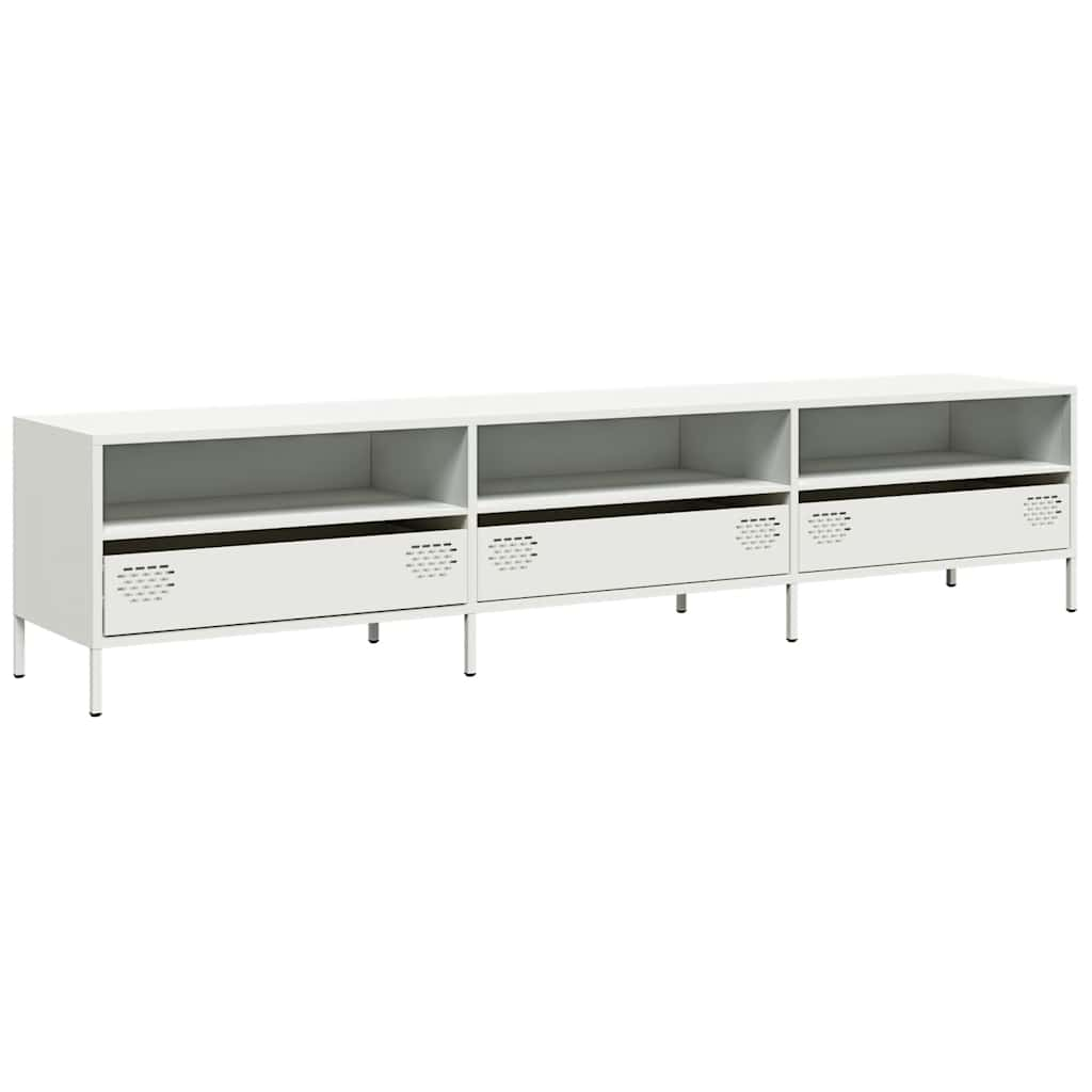 TV Cabinet White 202x39x43.5 cm Cold-rolled Steel