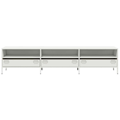 TV Cabinet White 202x39x43.5 cm Cold-rolled Steel