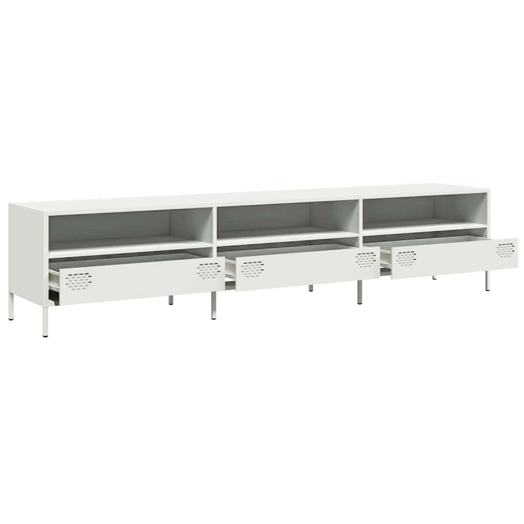 TV Cabinet White 202x39x43.5 cm Cold-rolled Steel