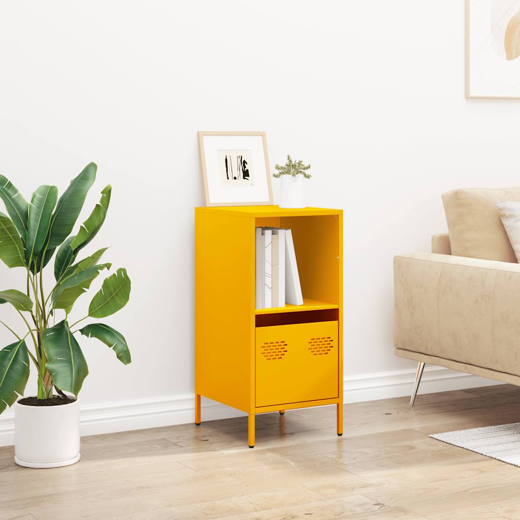 Sideboard Mustard Yellow 35x39x73.5 cm Cold-rolled Steel