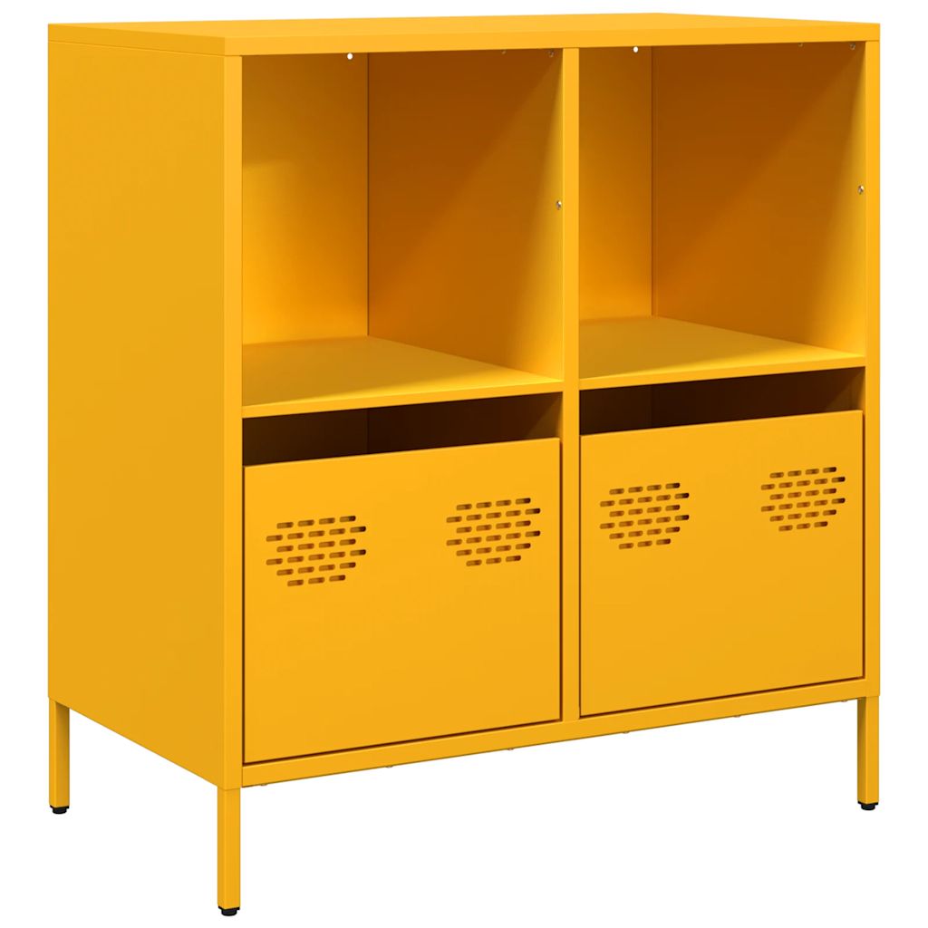 Sideboard Mustard Yellow 68x39x73.5 cm Cold-rolled Steel