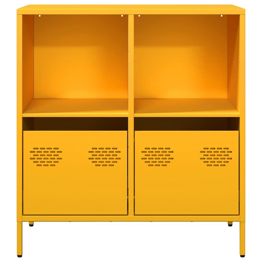 Sideboard Mustard Yellow 68x39x73.5 cm Cold-rolled Steel