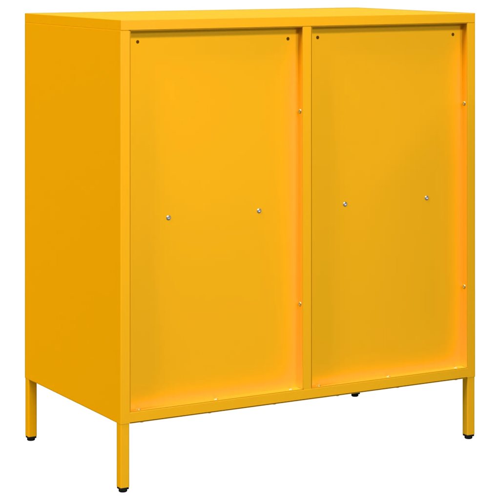 Sideboard Mustard Yellow 68x39x73.5 cm Cold-rolled Steel