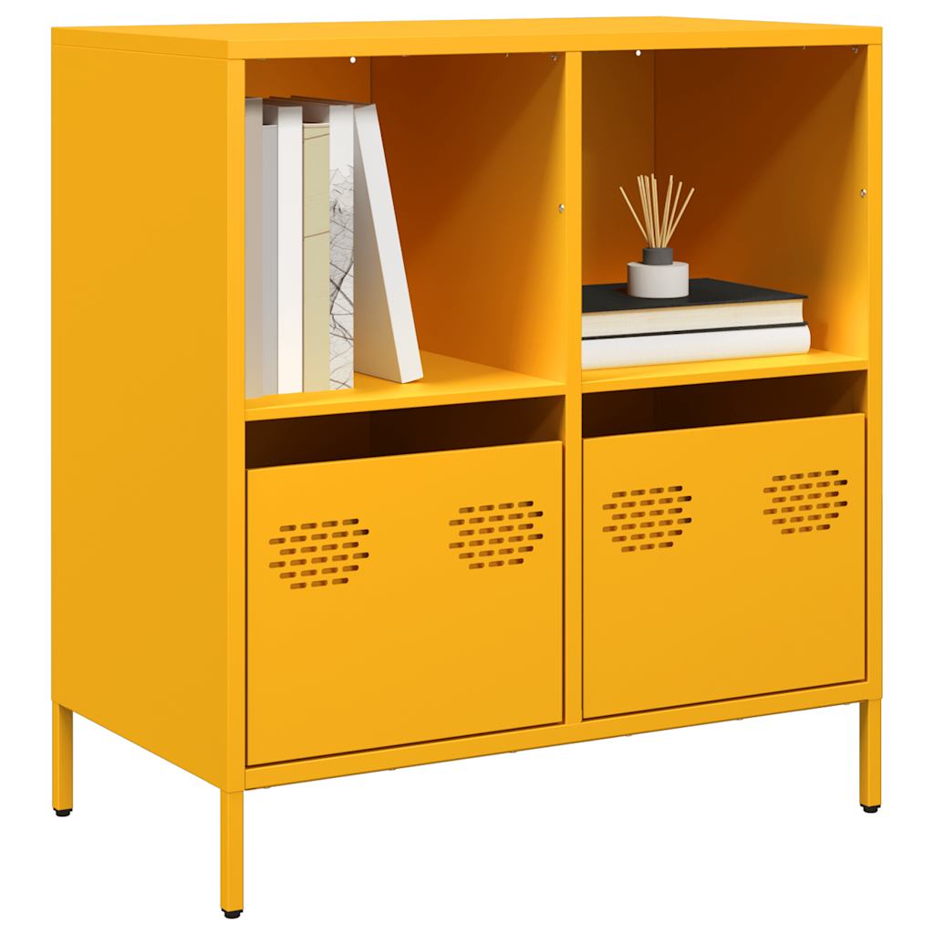 Sideboard Mustard Yellow 68x39x73.5 cm Cold-rolled Steel