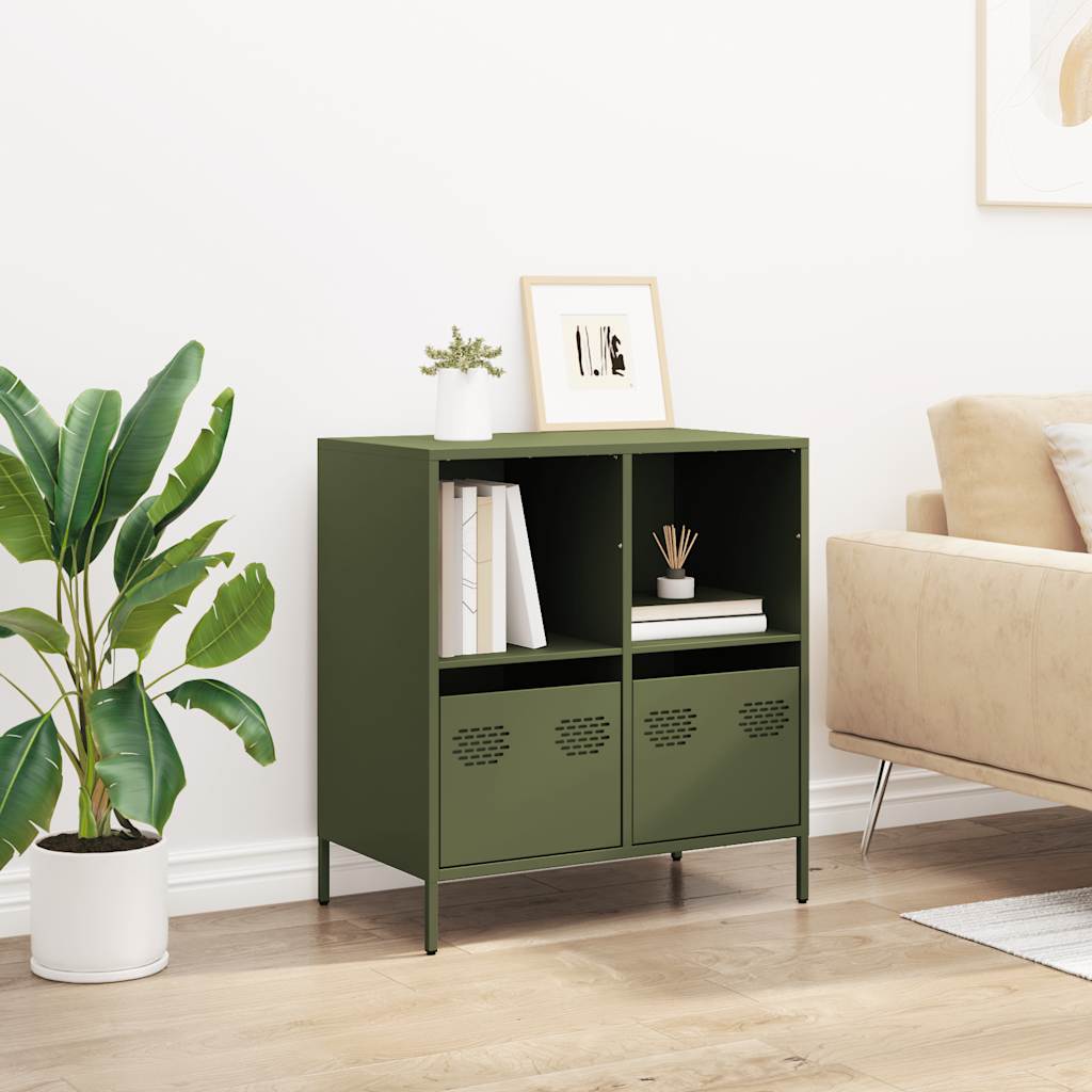 Sideboard Olive Green 68x39x73.5 cm Cold-rolled Steel