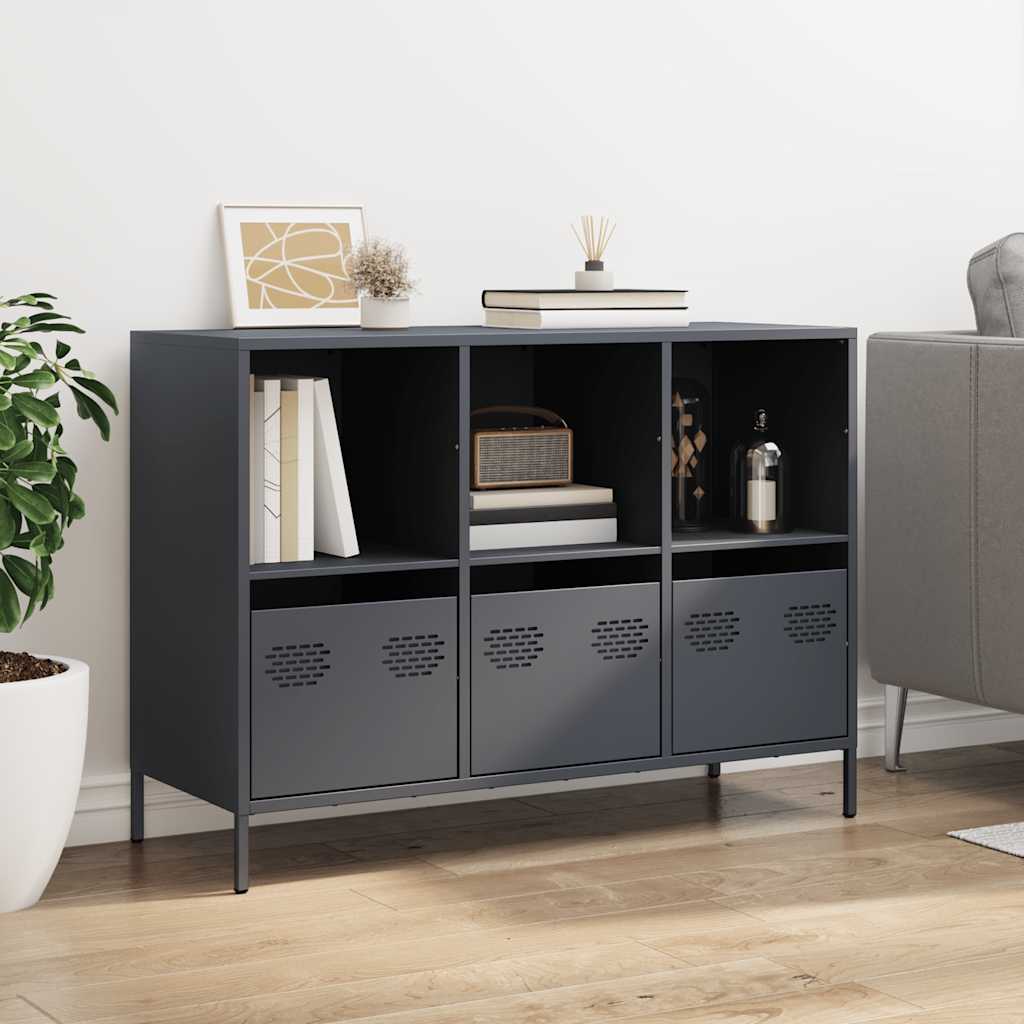 Sideboard Anthracite 101.5x39x73.5 cm Cold-rolled Steel