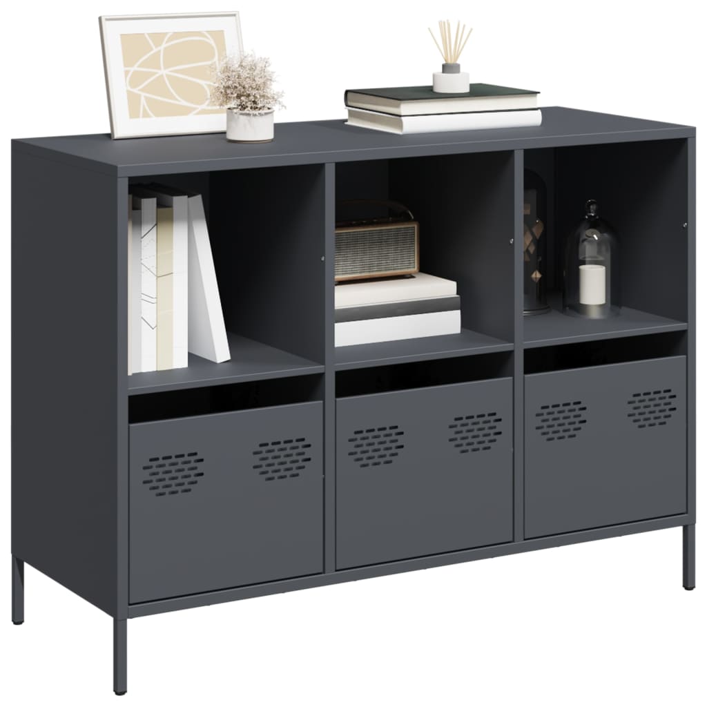 Sideboard Anthracite 101.5x39x73.5 cm Cold-rolled Steel