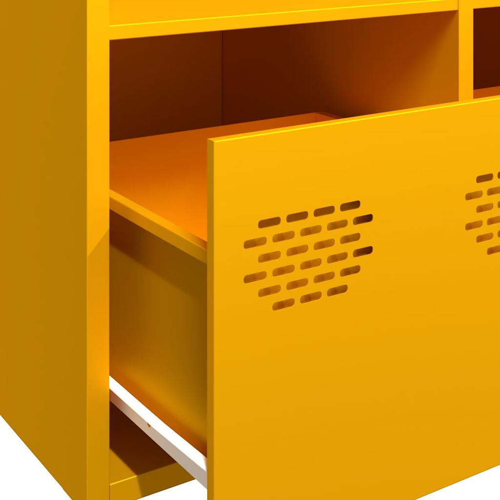 Sideboard Mustard Yellow 101.5x39x73.5 cm Cold-rolled Steel