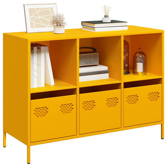 Sideboard Mustard Yellow 101.5x39x73.5 cm Cold-rolled Steel