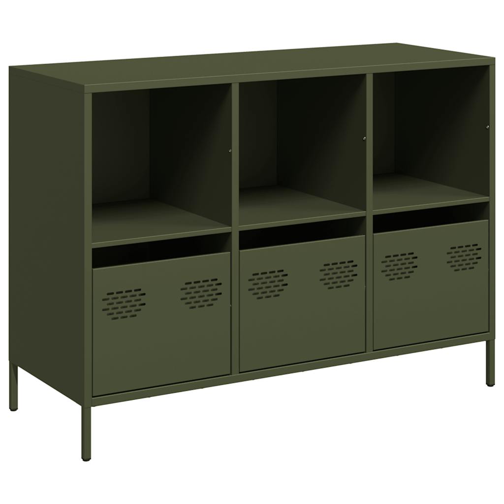 Sideboard Olive Green 101.5x39x73.5 cm Cold-rolled Steel