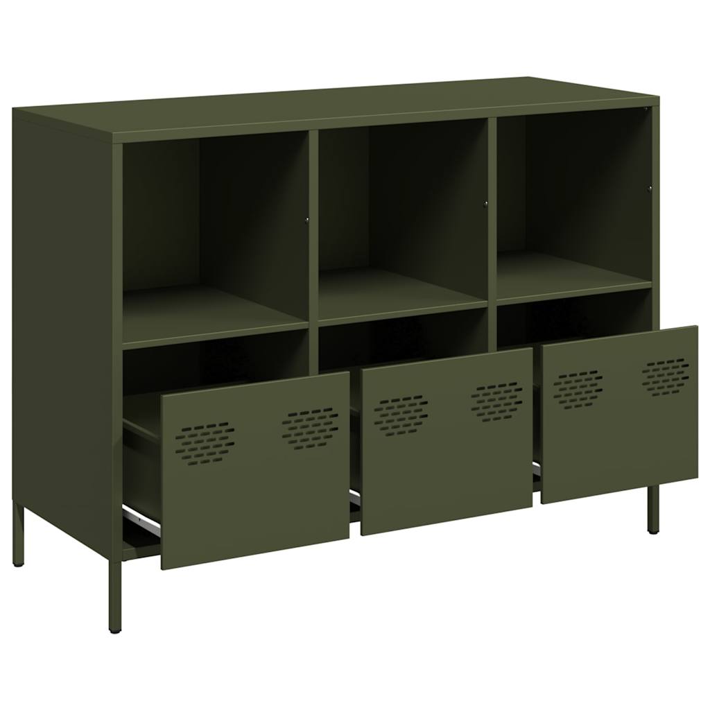 Sideboard Olive Green 101.5x39x73.5 cm Cold-rolled Steel