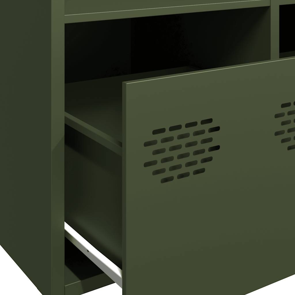 Sideboard Olive Green 101.5x39x73.5 cm Cold-rolled Steel