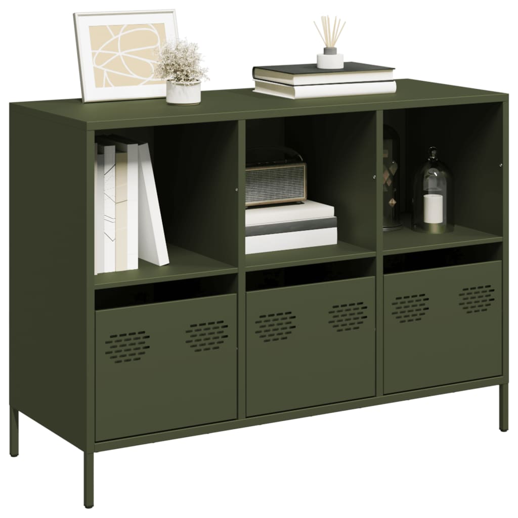 Sideboard Olive Green 101.5x39x73.5 cm Cold-rolled Steel