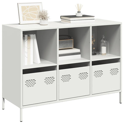 Sideboard White 101.5x39x73.5 cm Cold-rolled Steel