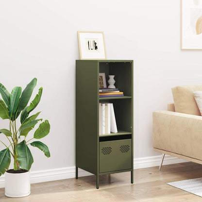 Highboard Olive Green 35x39x103.5 cm Steel