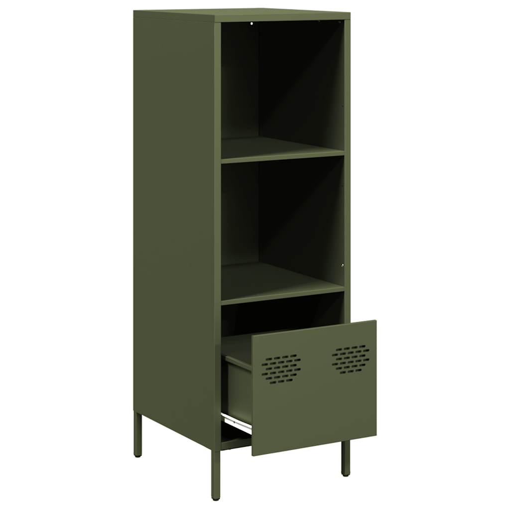 Highboard Olive Green 35x39x103.5 cm Steel