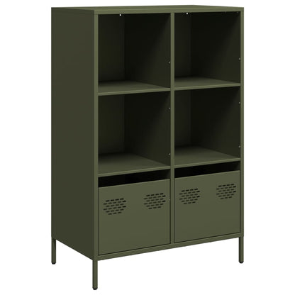 Highboard Olive Green 68x39x103.5 cm Steel