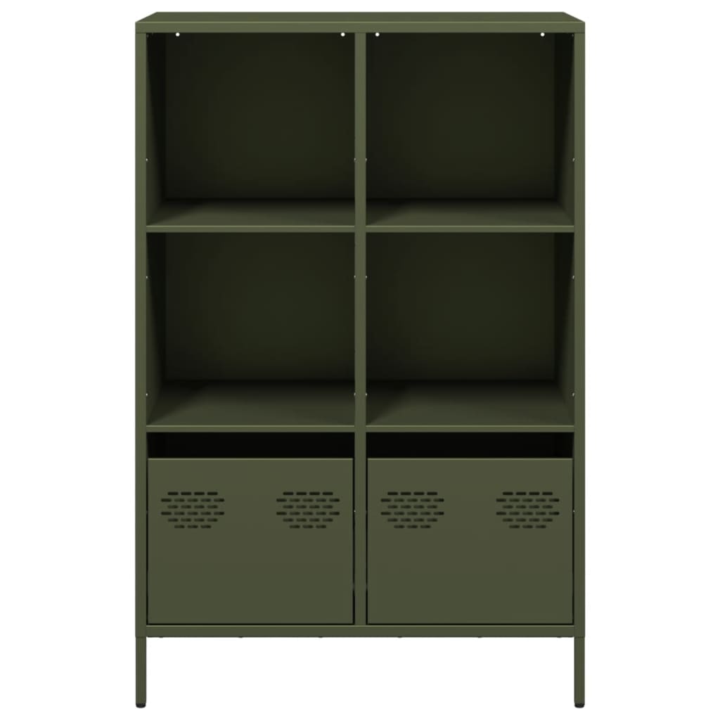 Highboard Olive Green 68x39x103.5 cm Steel