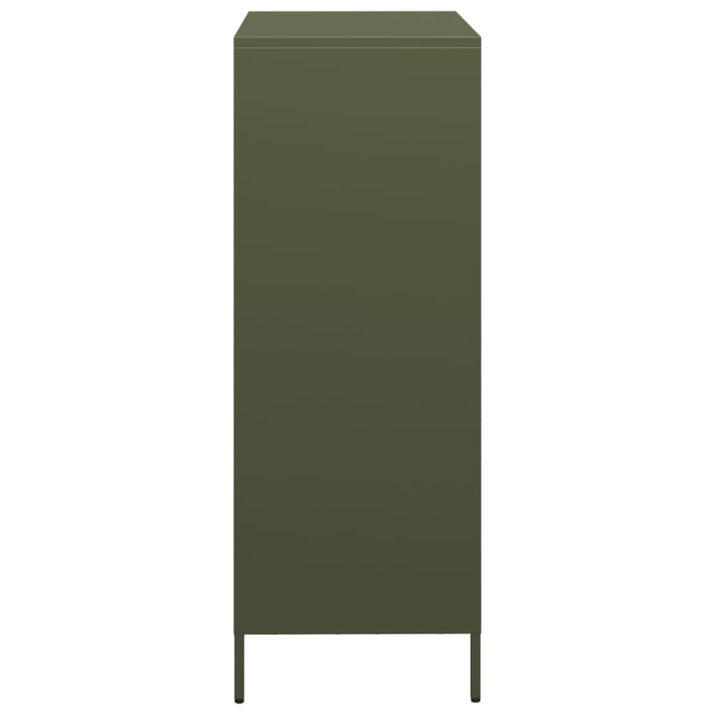 Highboard Olive Green 68x39x103.5 cm Steel