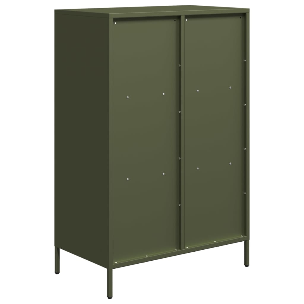 Highboard Olive Green 68x39x103.5 cm Steel