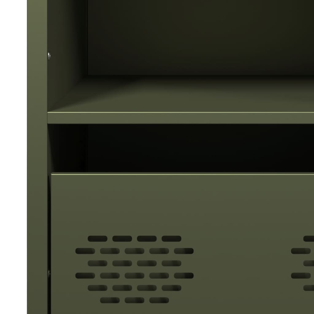 Highboard Olive Green 68x39x103.5 cm Steel