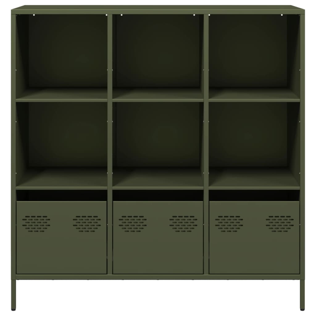 Highboard Olive Green 101.5x39x103.5 cm Steel