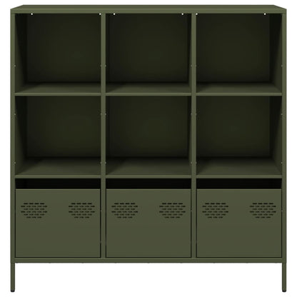 Highboard Olive Green 101.5x39x103.5 cm Steel