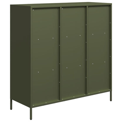 Highboard Olive Green 101.5x39x103.5 cm Steel