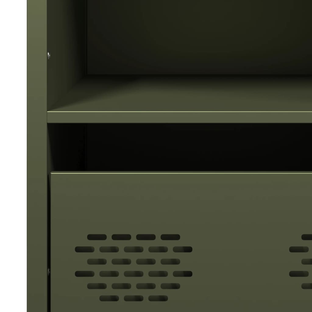 Highboard Olive Green 101.5x39x103.5 cm Steel