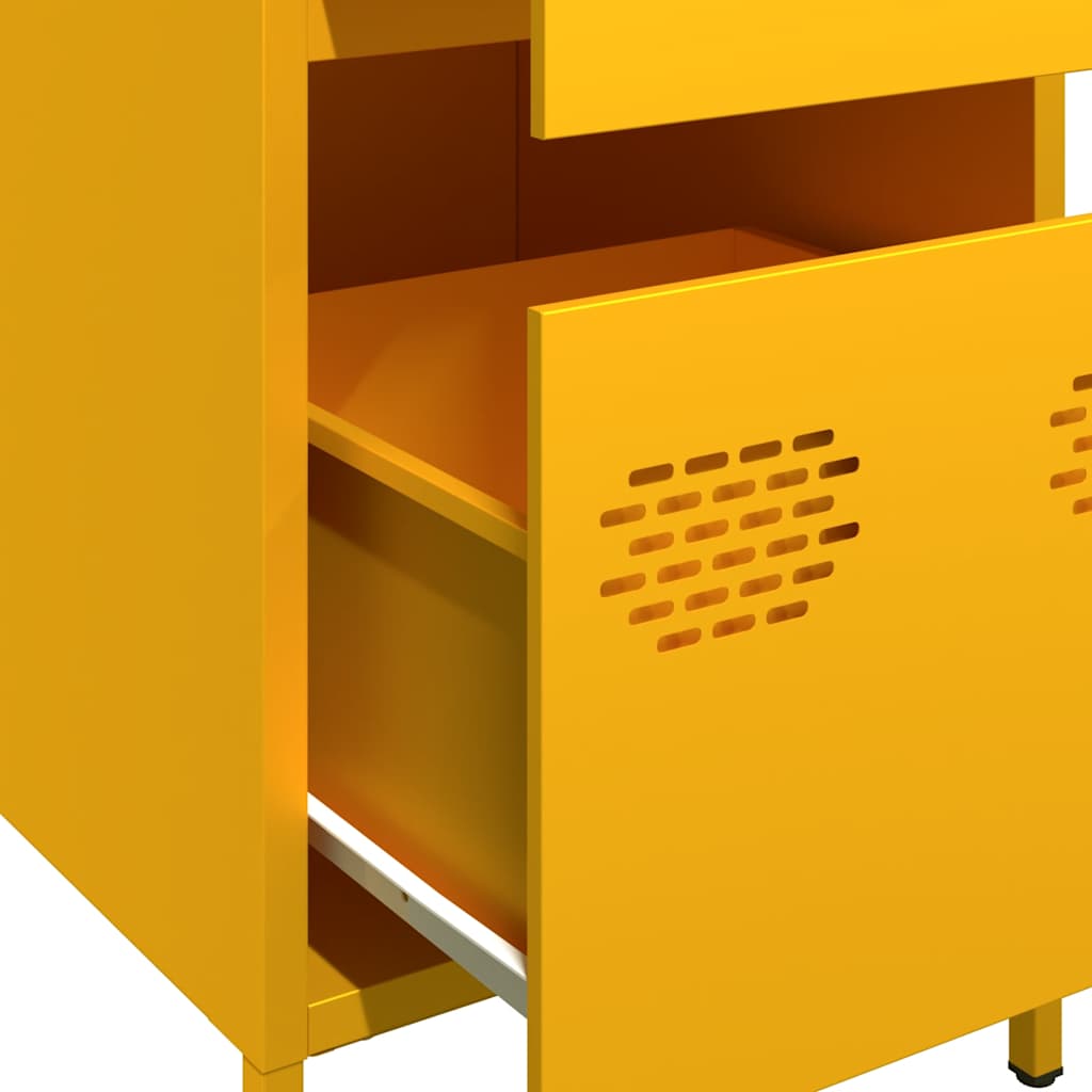 Sideboard Mustard Yellow 35x39x73.5 cm Cold-rolled Steel