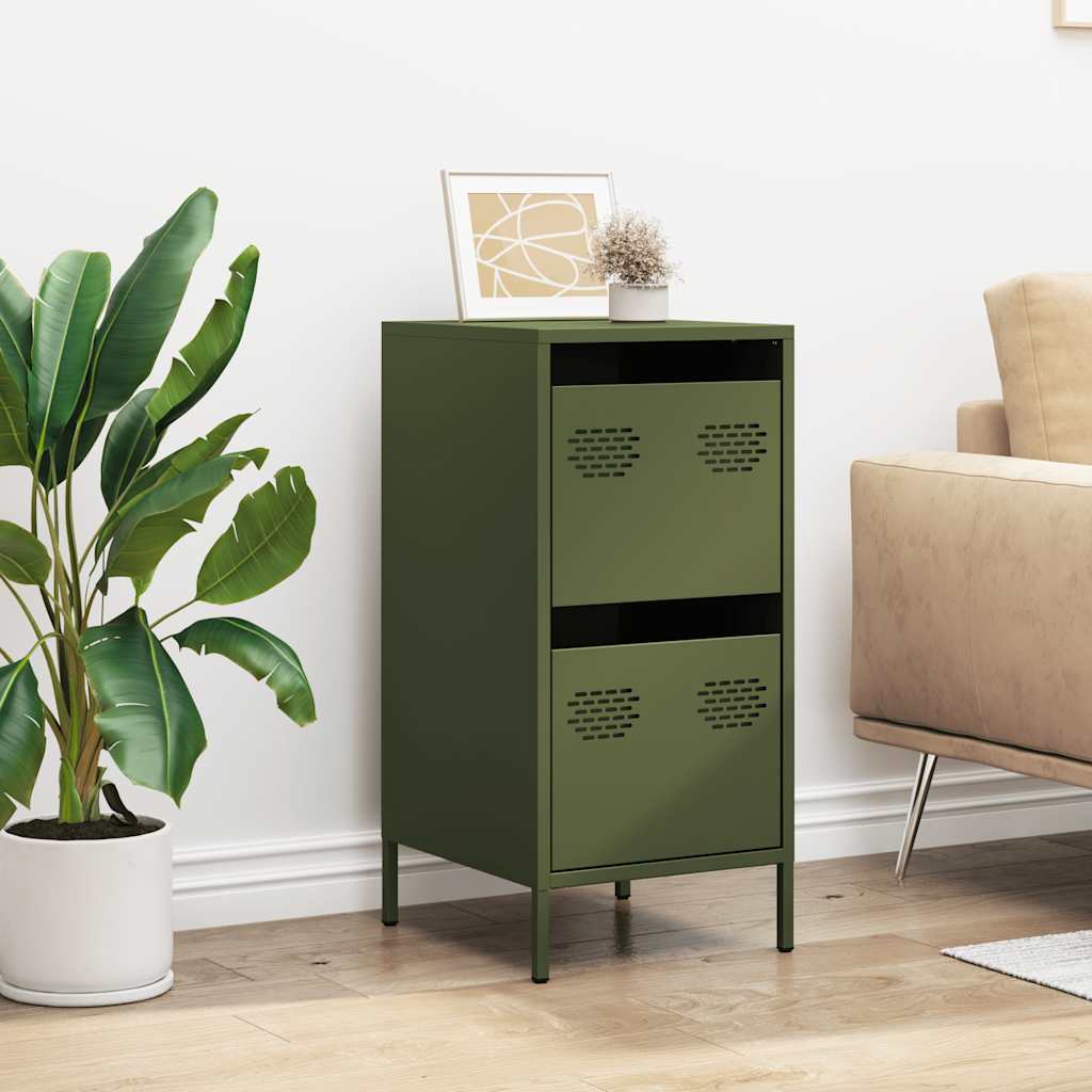 Sideboard Olive Green 35x39x73.5 cm Cold-rolled Steel