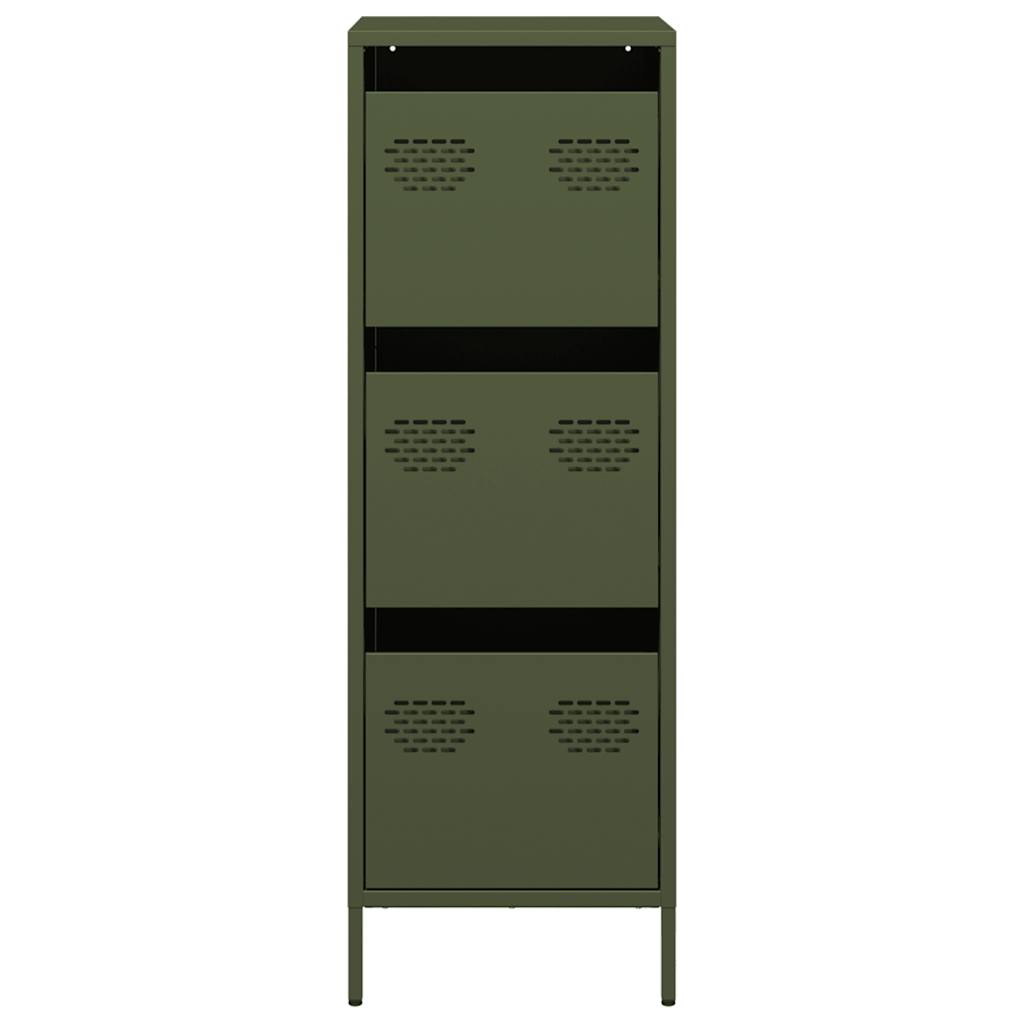 Highboard Olive Green 39x35x103.5 cm Steel