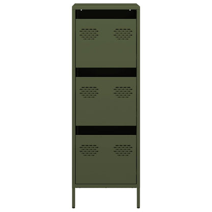 Highboard Olive Green 39x35x103.5 cm Steel