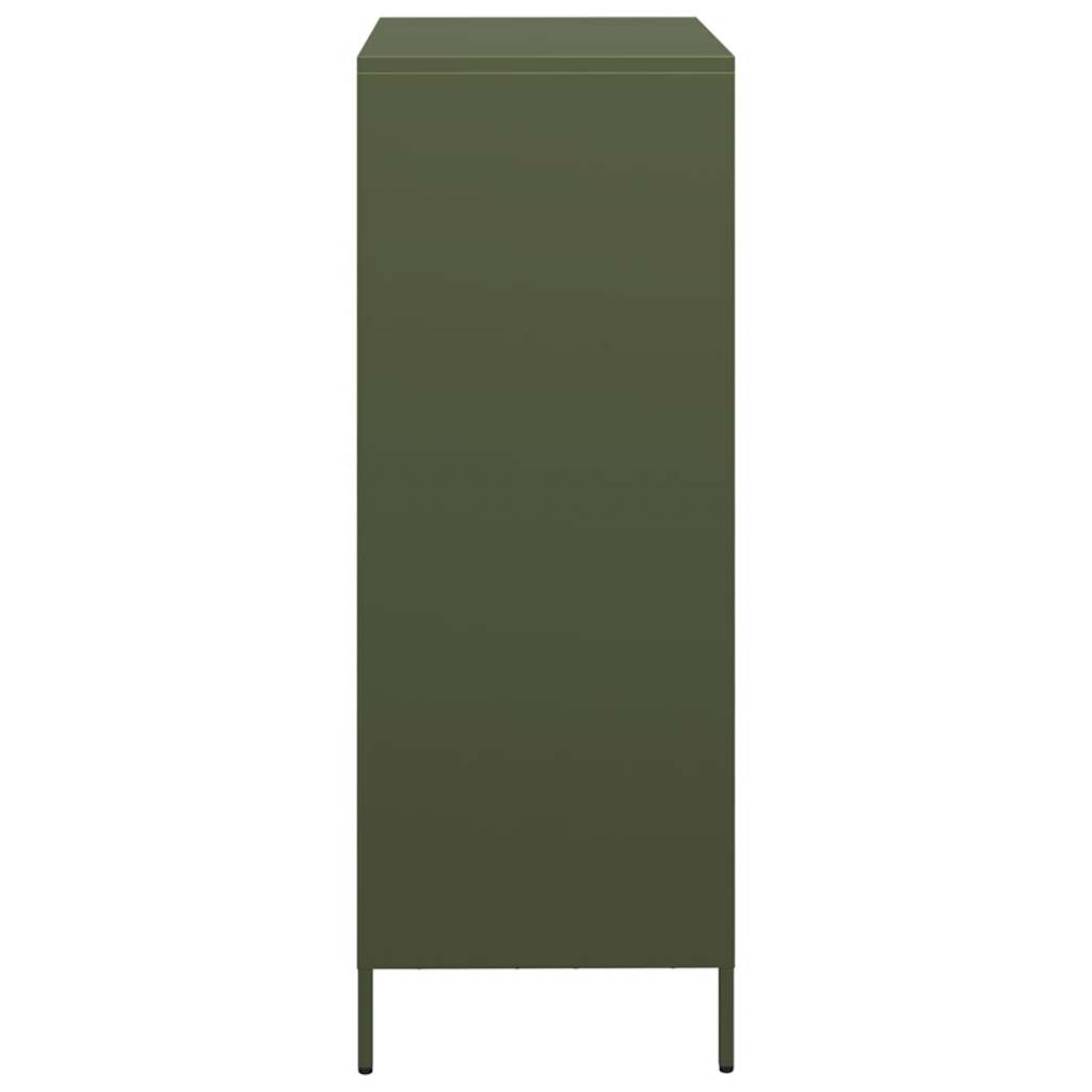 Highboard Olive Green 39x35x103.5 cm Steel