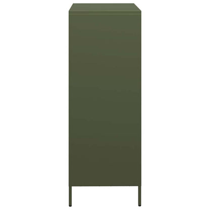 Highboard Olive Green 39x35x103.5 cm Steel