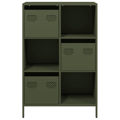 Highboard Olive Green 68x39x103.5 cm Steel