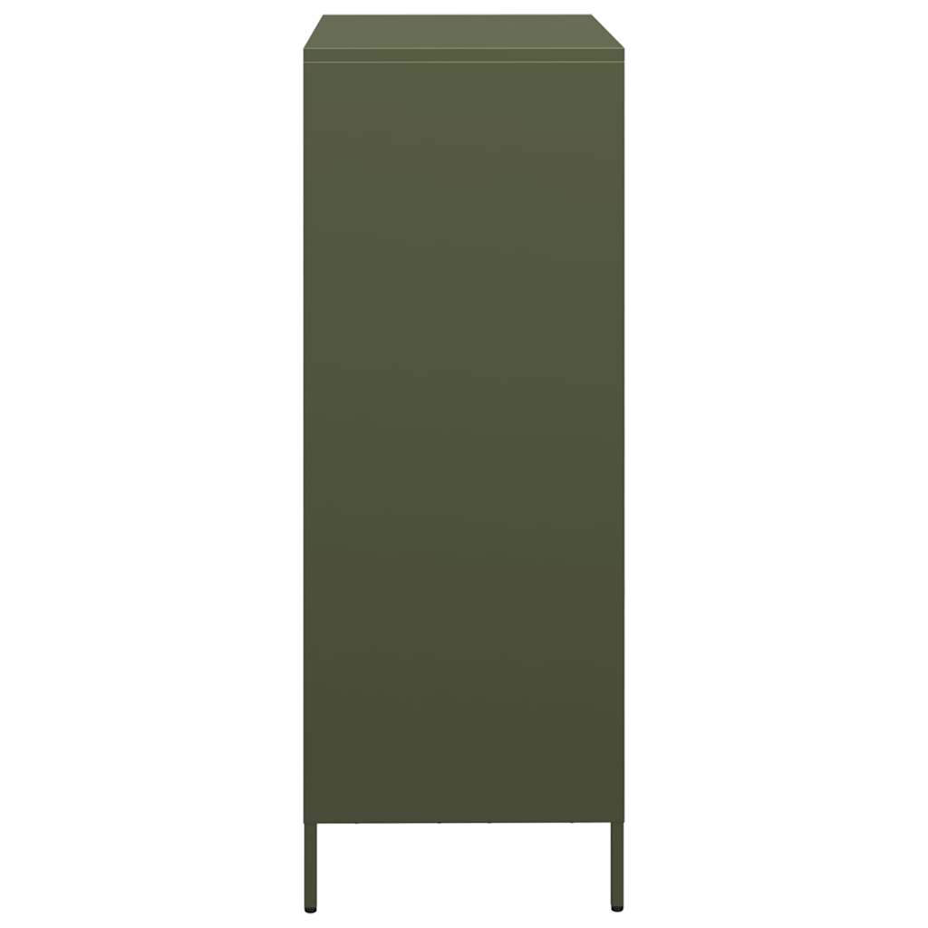 Highboard Olive Green 68x39x103.5 cm Steel