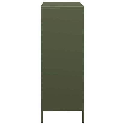 Highboard Olive Green 68x39x103.5 cm Steel