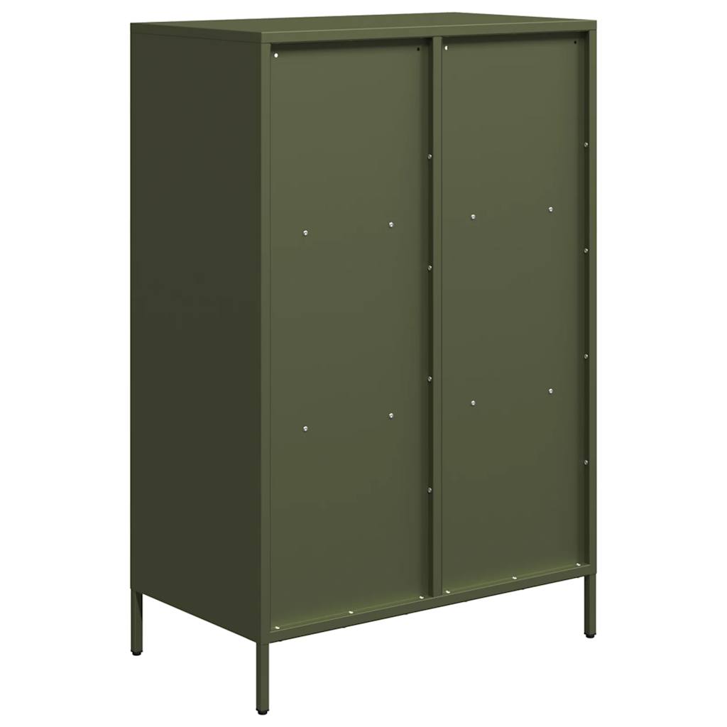 Highboard Olive Green 68x39x103.5 cm Steel