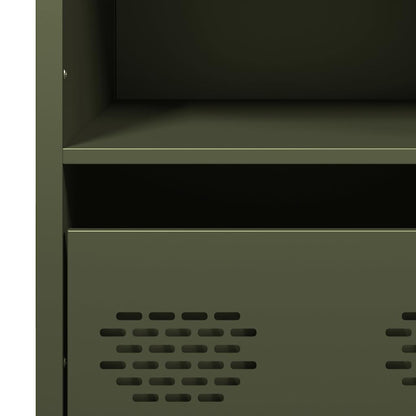 Highboard Olive Green 68x39x103.5 cm Steel