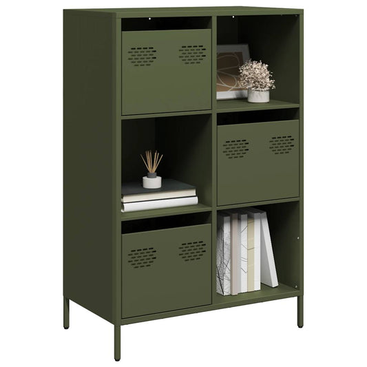 Highboard Olive Green 68x39x103.5 cm Steel