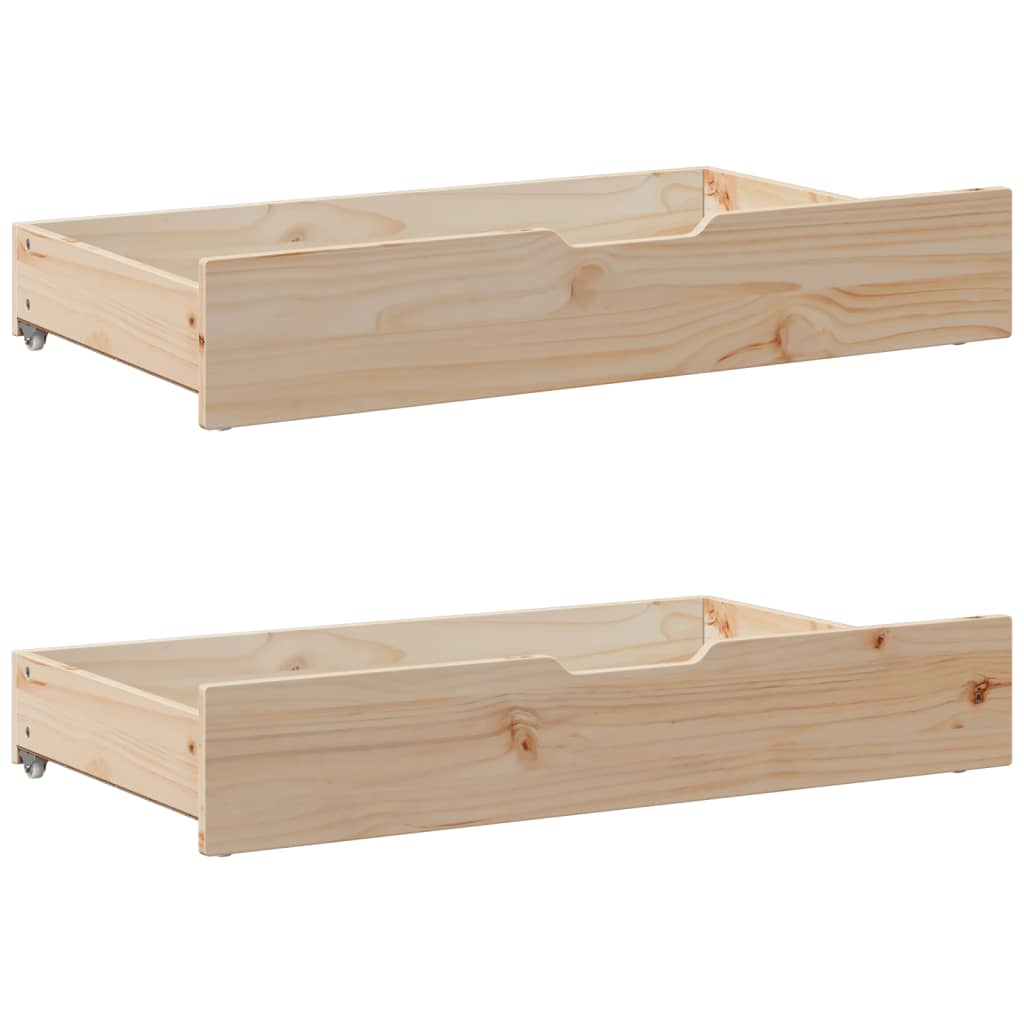 Bed Frame with Drawers 75x190 cm Small Single Solid Wood Pine