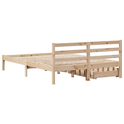 Bed Frame without Mattress 120x190 cm Small Double Solid Wood Pine