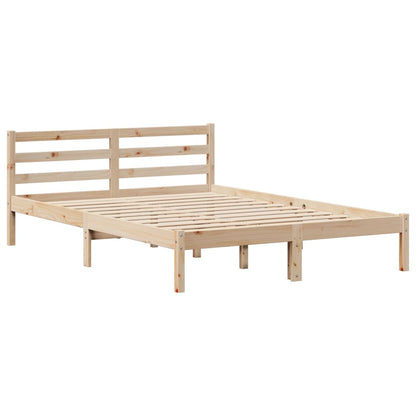 Bed Frame with Drawers 135x190 cm Double Solid Wood Pine