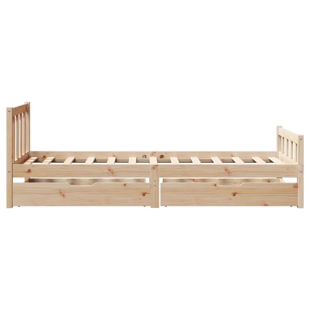 Bed Frame without Mattress 75x190 cm Small Single Solid Wood Pine