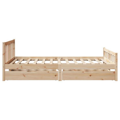 Bed Frame without Mattress 120x190 cm Small Double Solid Wood Pine